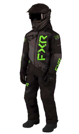 FXR Ensemble de motoneige une pièce Helium NOIR/VERT pour jeune