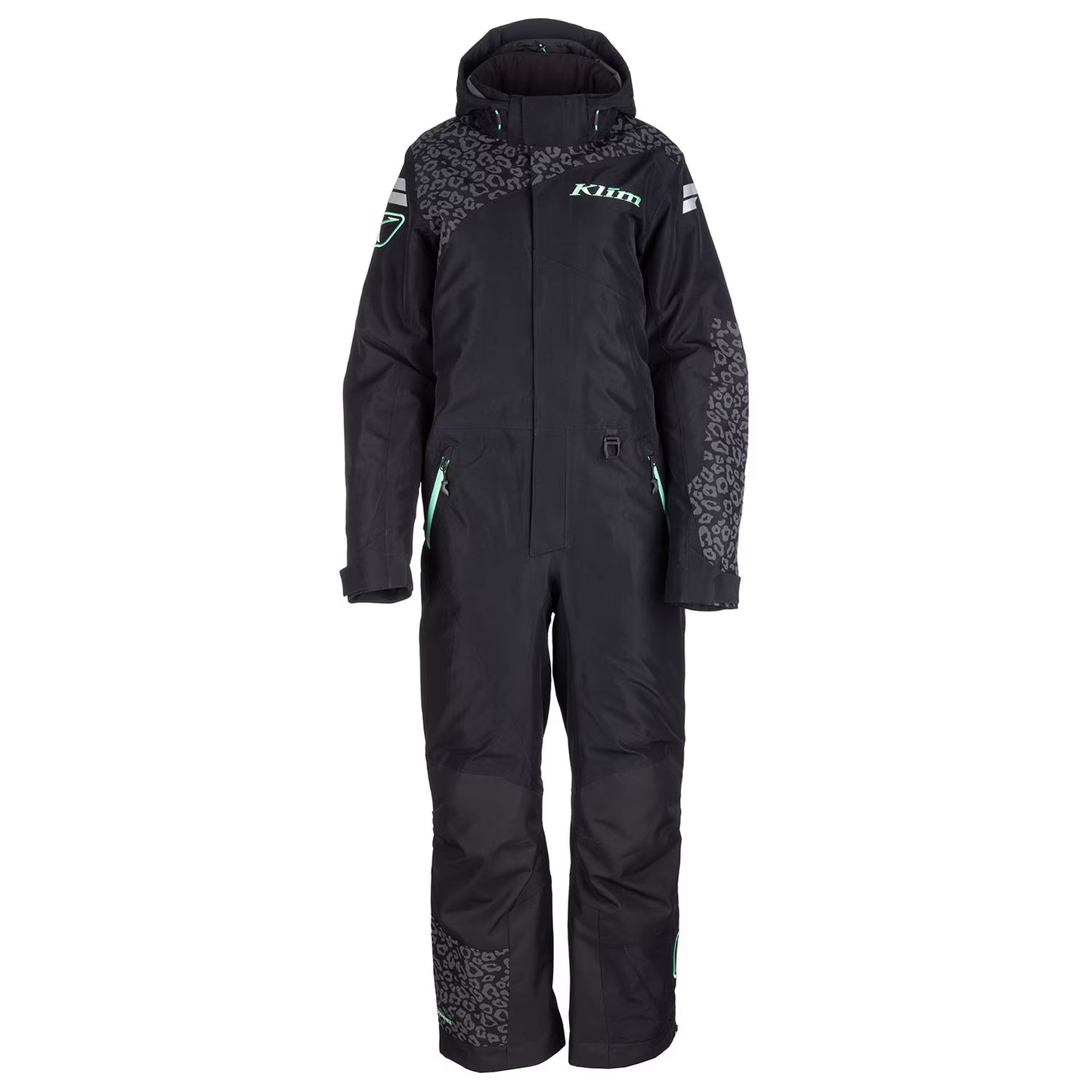 KLIM Ensemble une pièce Vailside noir/turquoise/léopard