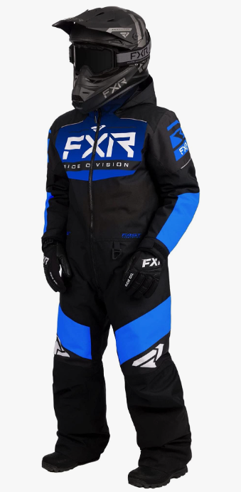FXR Ensemble de motoneige une pièce Helium une pièce F.A.S.T isolé NOIR/BLEU pour jeunes