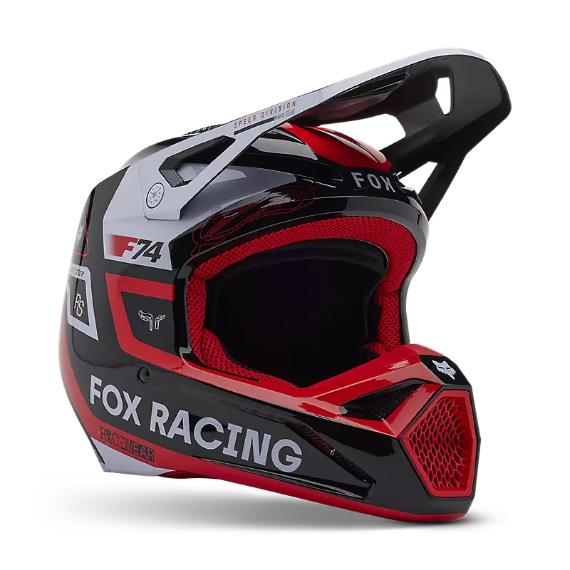 FOX Casque V1 Race Spec ROUGE