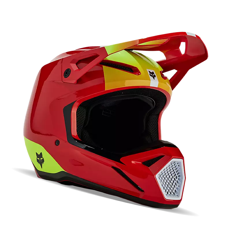 FOX Casque V1 Ballast ROUGE FLUO pour jeunes