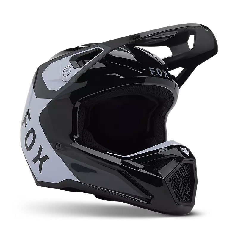 FOX Casque allégé V1 Race Spec NOIR/BLANC pour jeunes