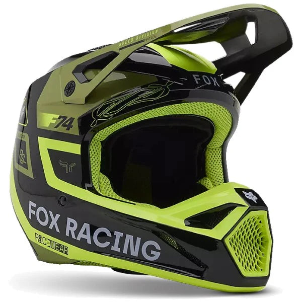 FOX Casque V1 Racing Vert adulte