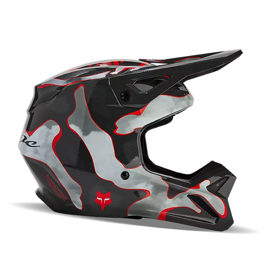 FOX Casque V1 Atlas GRIS/ROUGE adulte